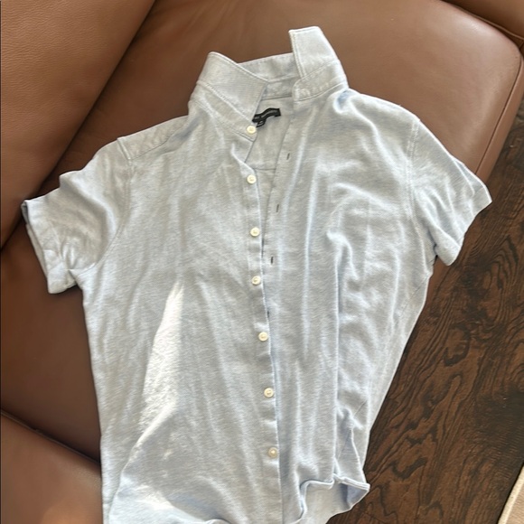 Robert Barakett Light BlueSubtle Checkerd Men's Shirt - Picture 3 of 3